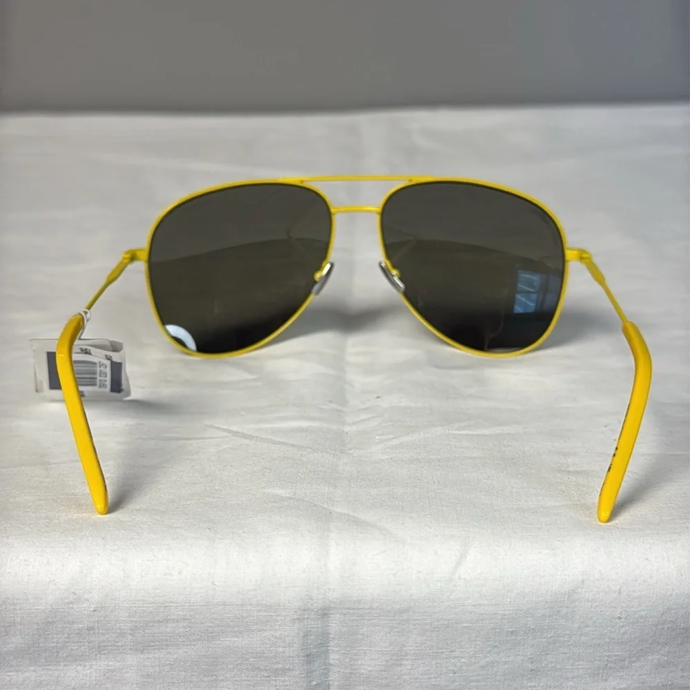 Saint Laurent 59mm Aviator Sunglasses – Yellow Frame NWT